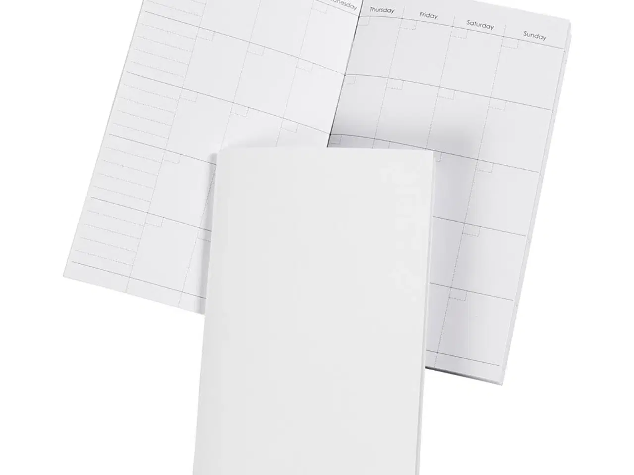 Billede 1 - Stilfuld notesbog 9,5x16,6 cm - 34 sider, hvid