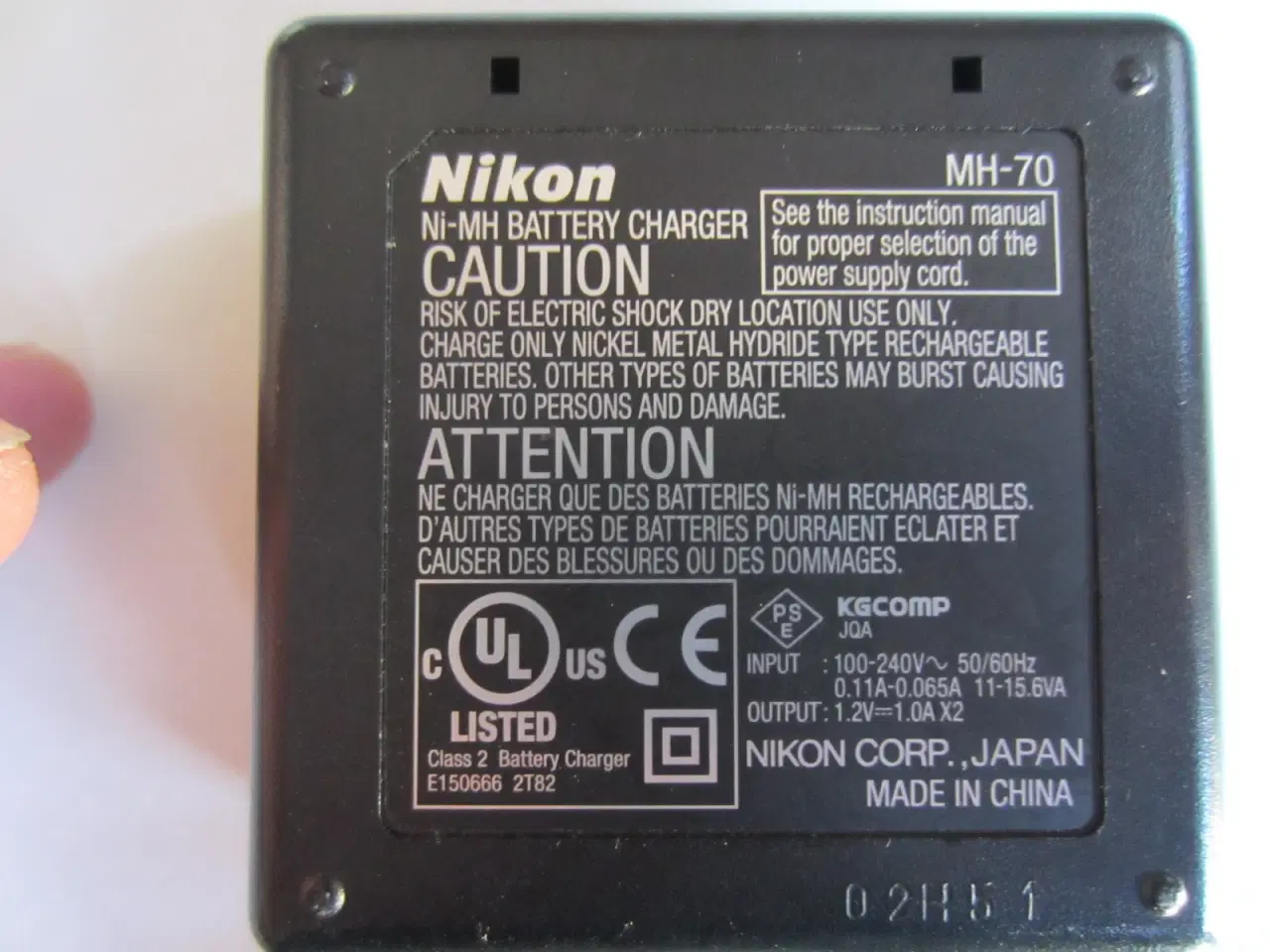 Billede 3 - Nikon MH-70 Ni-MH batteri lader til AA batterier
