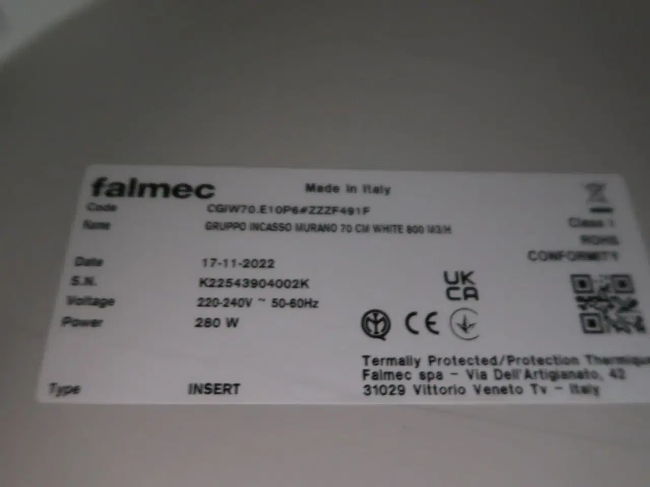 Billede 4 - Emfang FALMEC CGIW70.E10P6#ZZZF491F