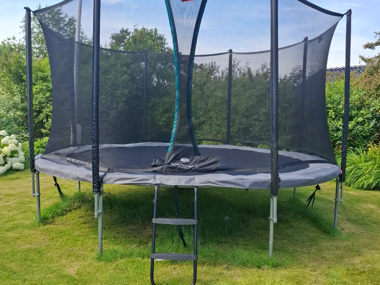 Billede 1 - Trampolin "Berg" 4 m. I diameter. Med net, stige o