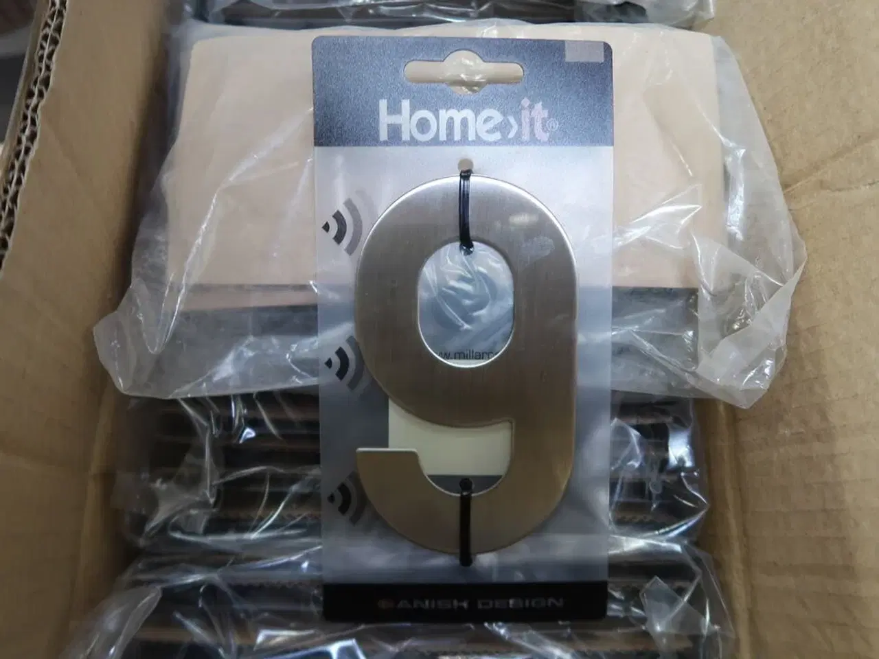 Billede 1 - 60 stk. HOME It® husnummer 9 rustfrit stål
