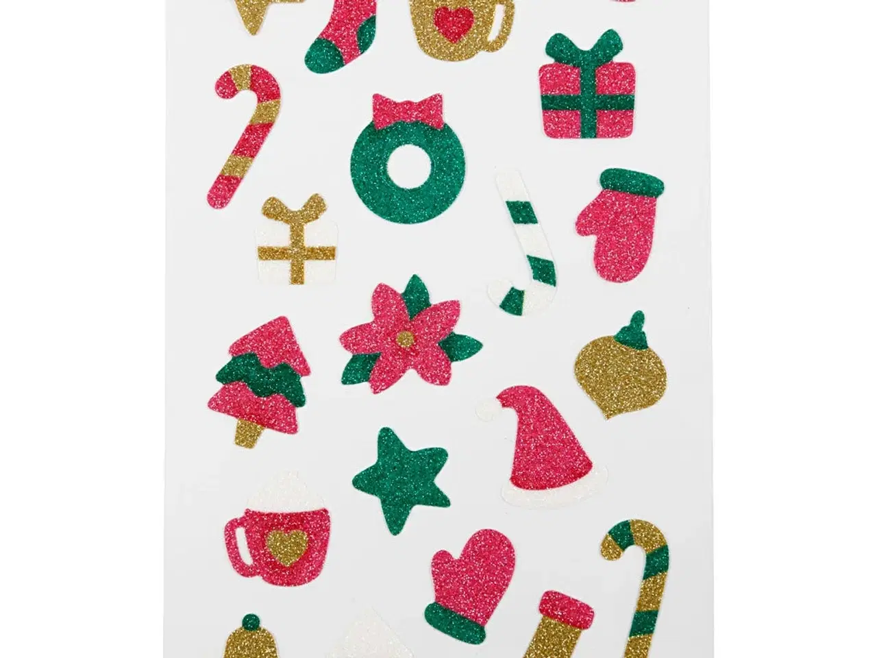 Billede 1 - Glitterstickers, jul, ark 10x16 cm, 1 ark