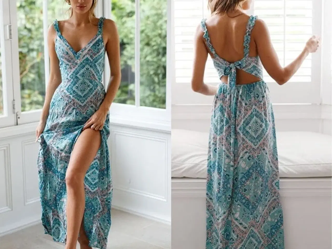 Billede 2 - BOHO skøn sommer kjole - Lang - Medium og XL