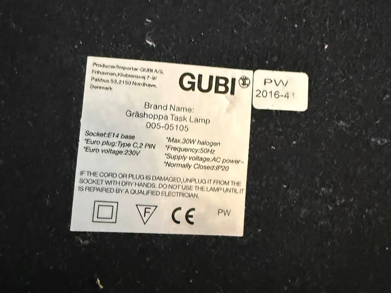 Billede 2 - Gubi Gräshoppa Bordlampe – Som ny! (Hvid/Messing)