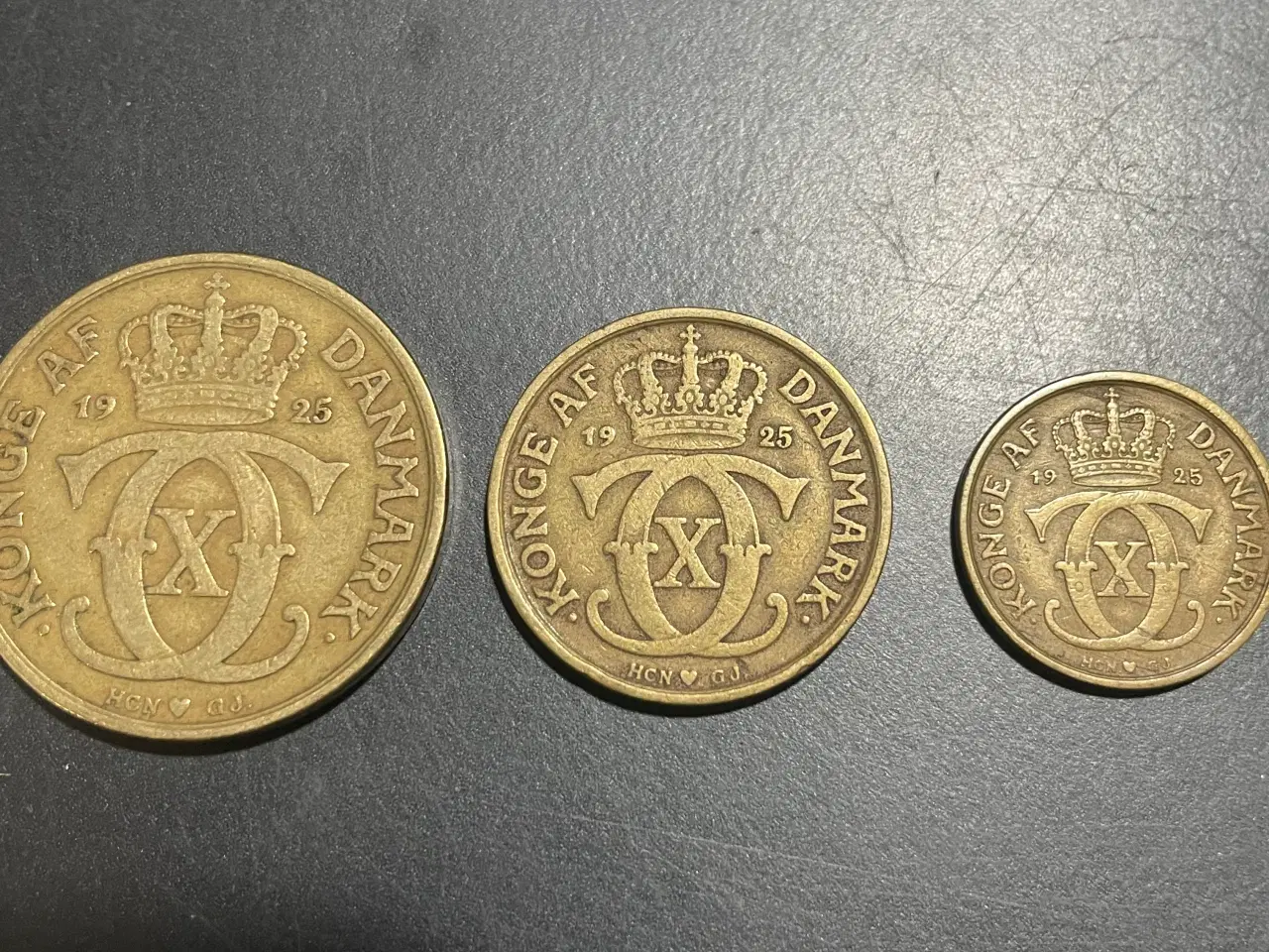 Billede 1 - 2 kr. 1 kr. 1/2 kr 1925