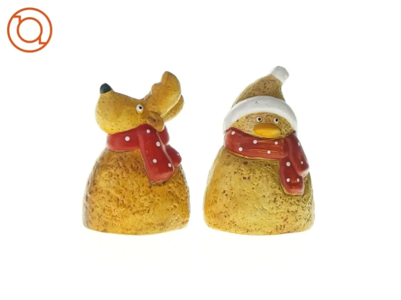 Billede 1 - Dekorativ julefigurer (2 stk.) fra Ukendt (str. LBH: 9x5,5x14cm og 8,5x6x14cm)