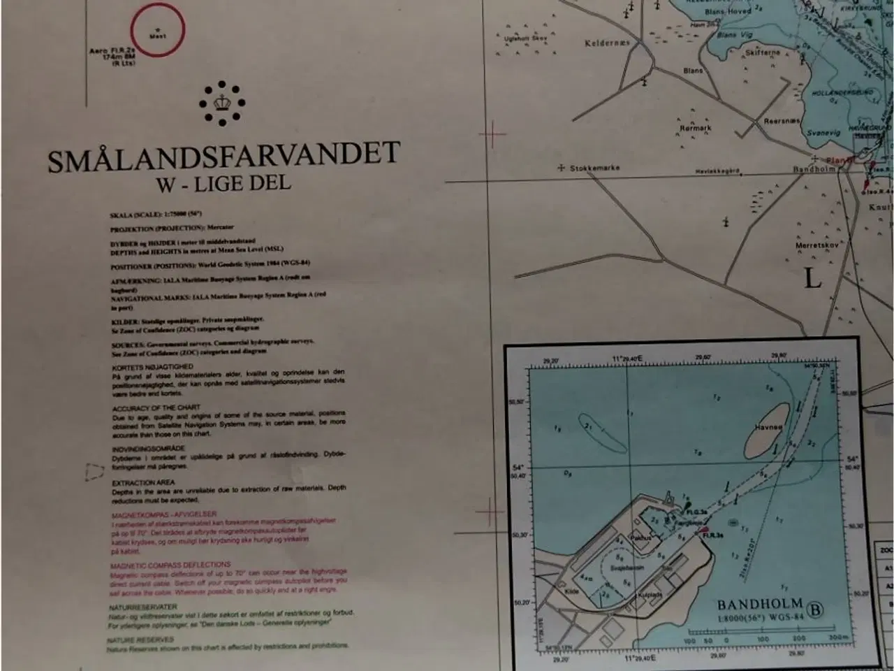 Billede 2 - Dansk Søkort  160 SMÅLANDSFARVANDET  Vestlige del