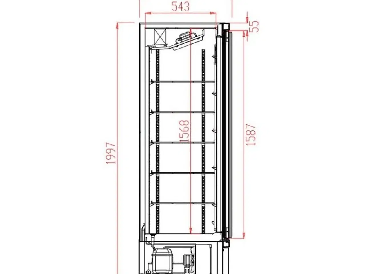 Billede 2 - Display køleskab – med 4 glas døre 2025 liter