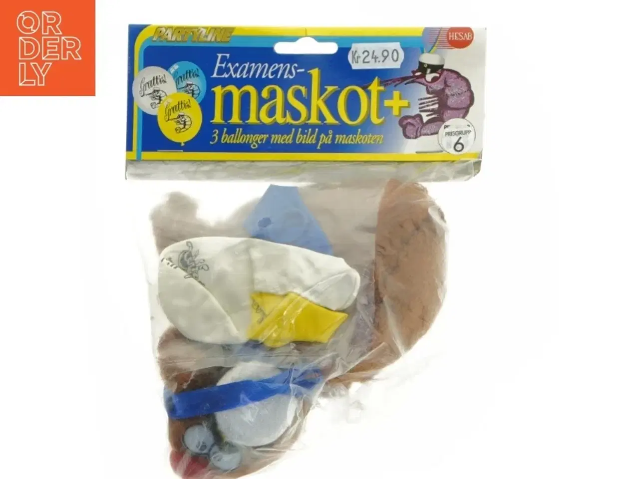 Billede 1 - Eksamens maskot pynt fra Partyline (str. 17,5x9 cm)