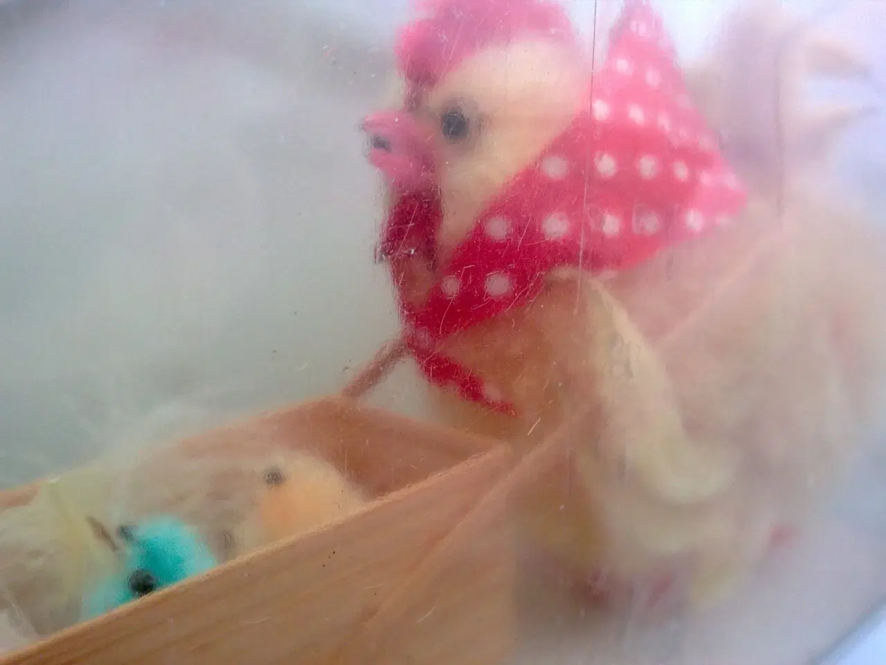 Billede 19 - RETRO påske figur m kyllinger og får og får ikke