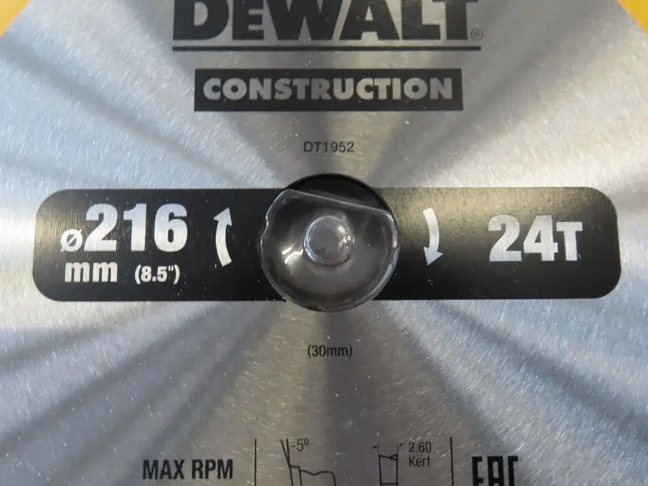 Billede 2 - 2 stk. Klinger DEWALT (ø216mm 24T)