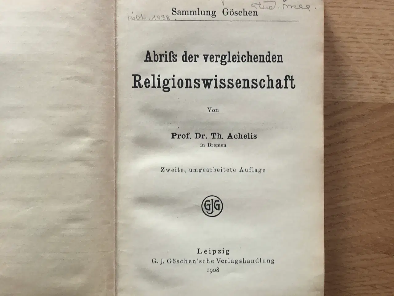 Billede 3 - Abriss der vergleichenden Religionswissenschaft