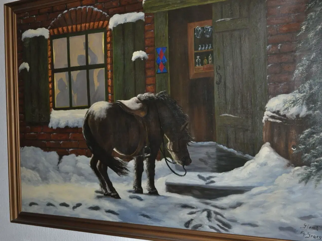 Billede 2 - GIGANT-maleri af "glemt" hest skal ses