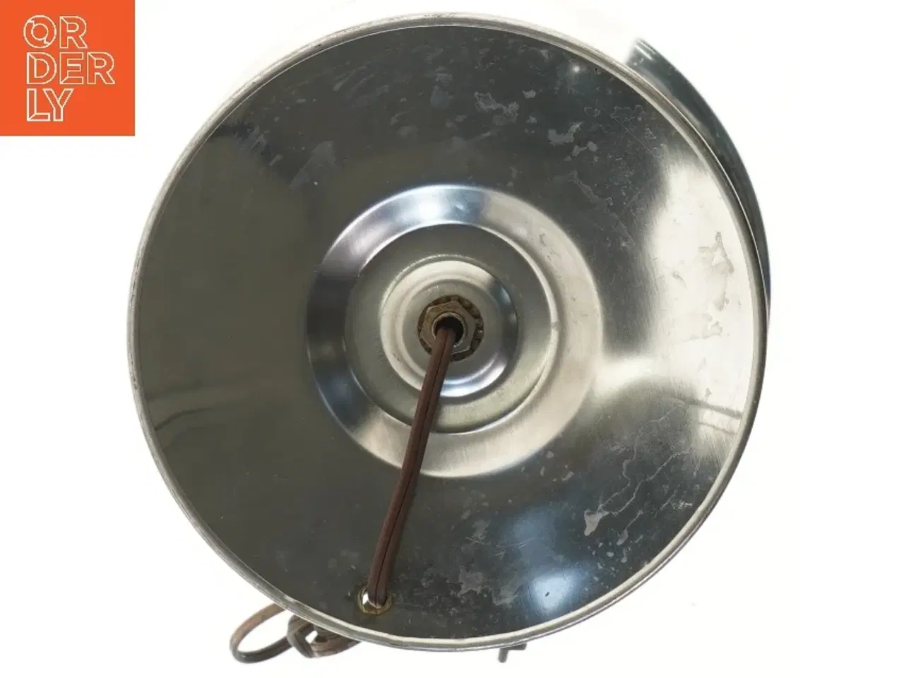 Billede 3 - Art Deco Teaktræ Bordlampe med stålkonstruktion (str. 35 cm)