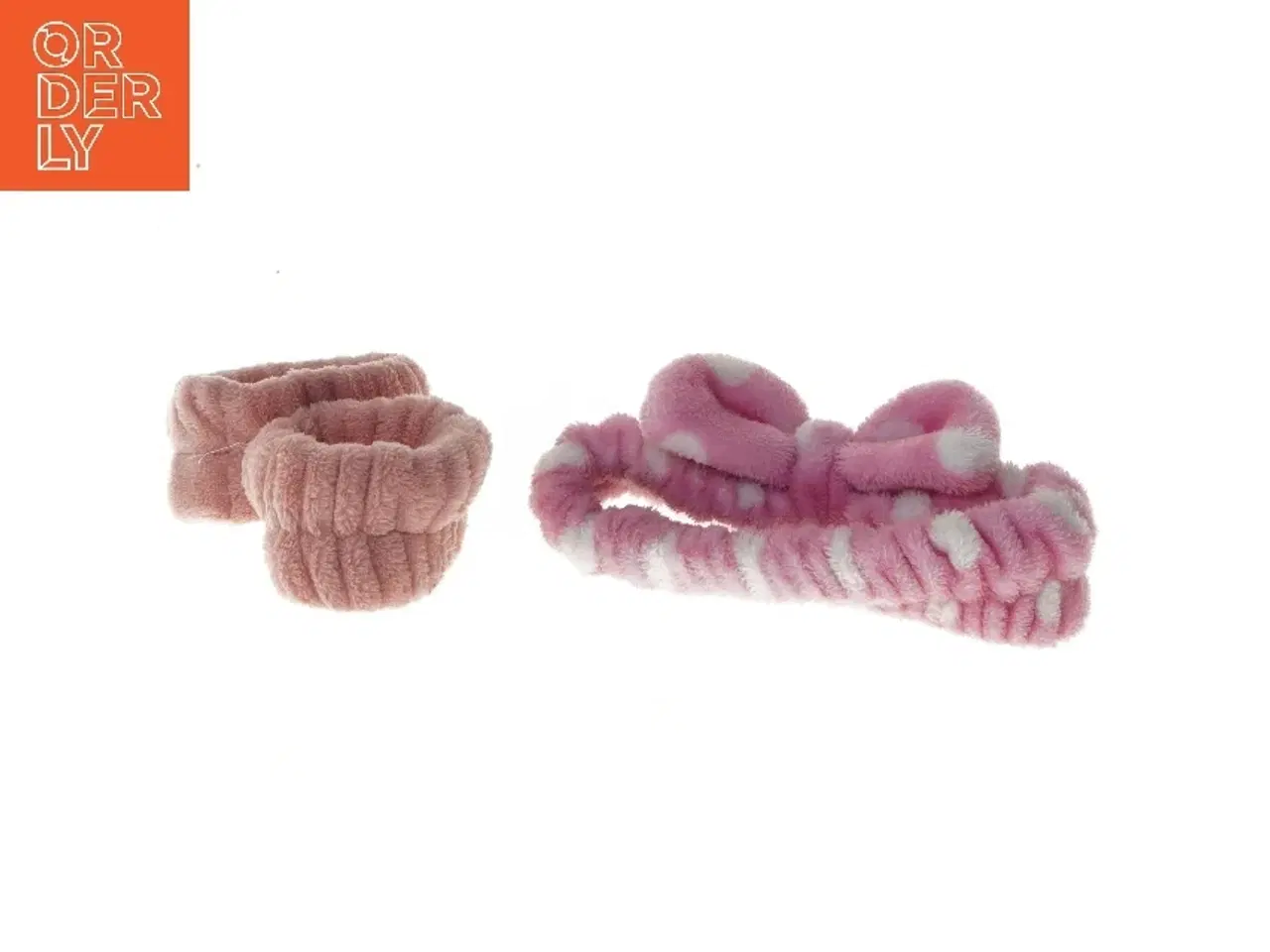 Billede 2 - Plys hårbånd og scrunchies sæt (str. Ø 14 cm)