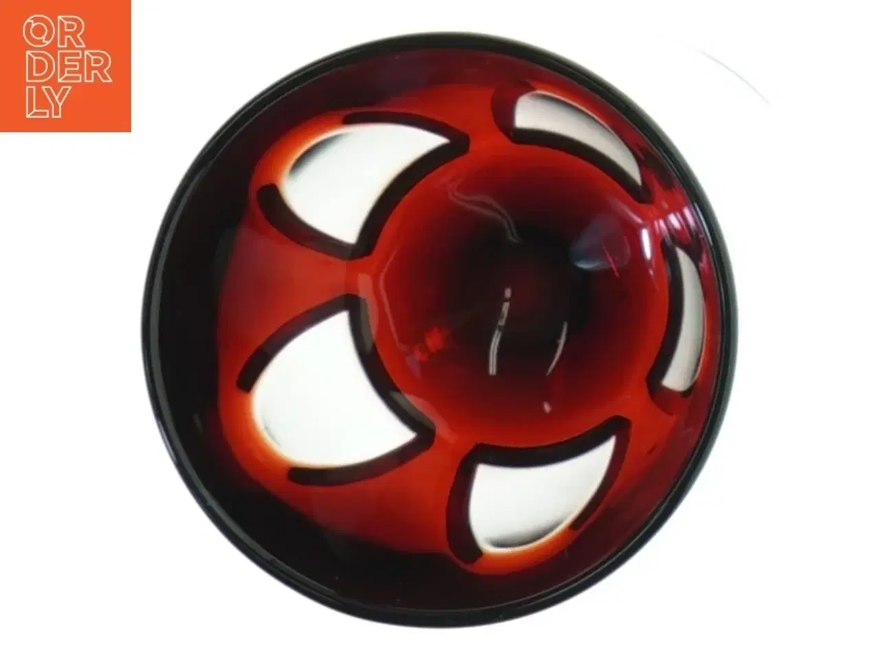 Billede 3 - Rødvinsglas i rødt glas (str. H 13 cm, ø 6,5 cm)
