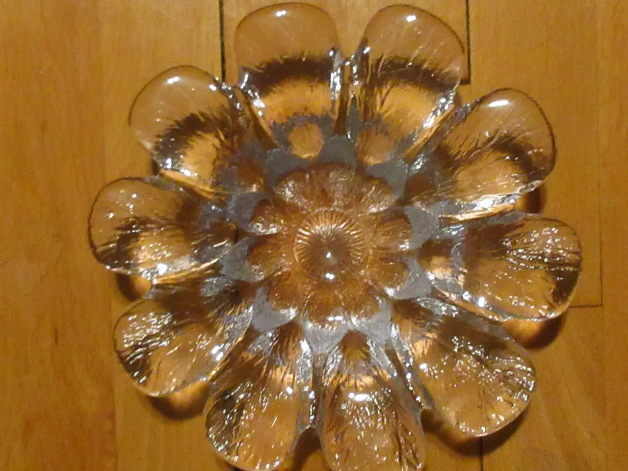 Billede 1 - Blomst Glas skål, til kaffebordet