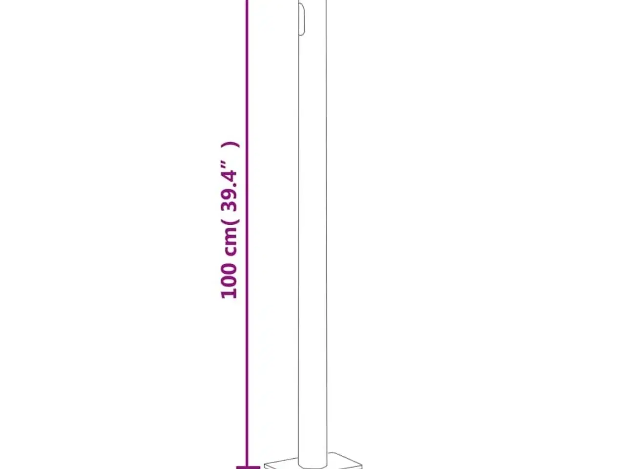 Billede 9 - Sammenrullelig sidemarkise 160x1000 cm sort