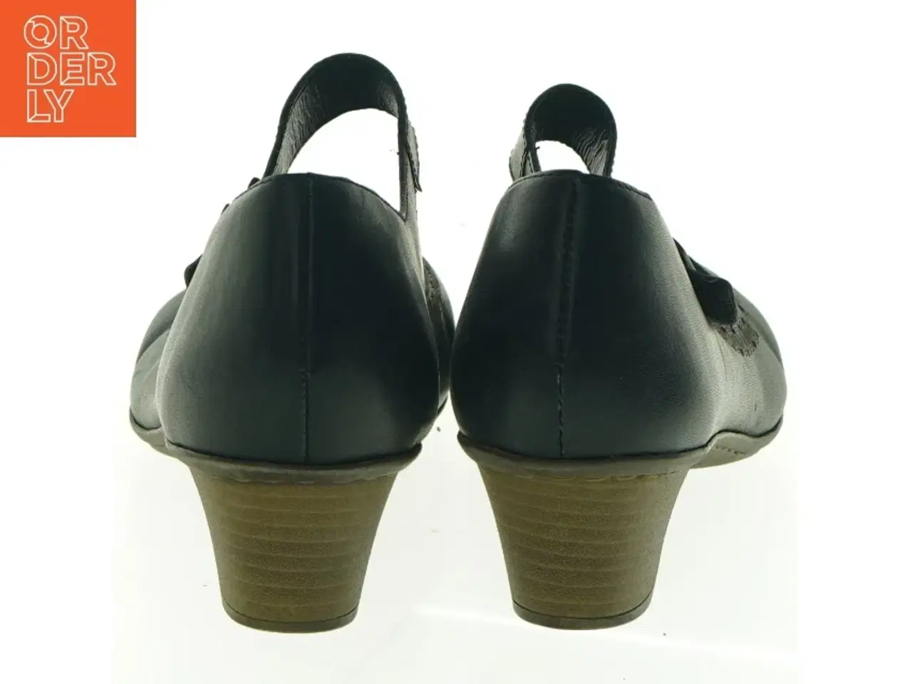 Billede 3 - Sorte damesko med hæl fra Rieker (str. 39)