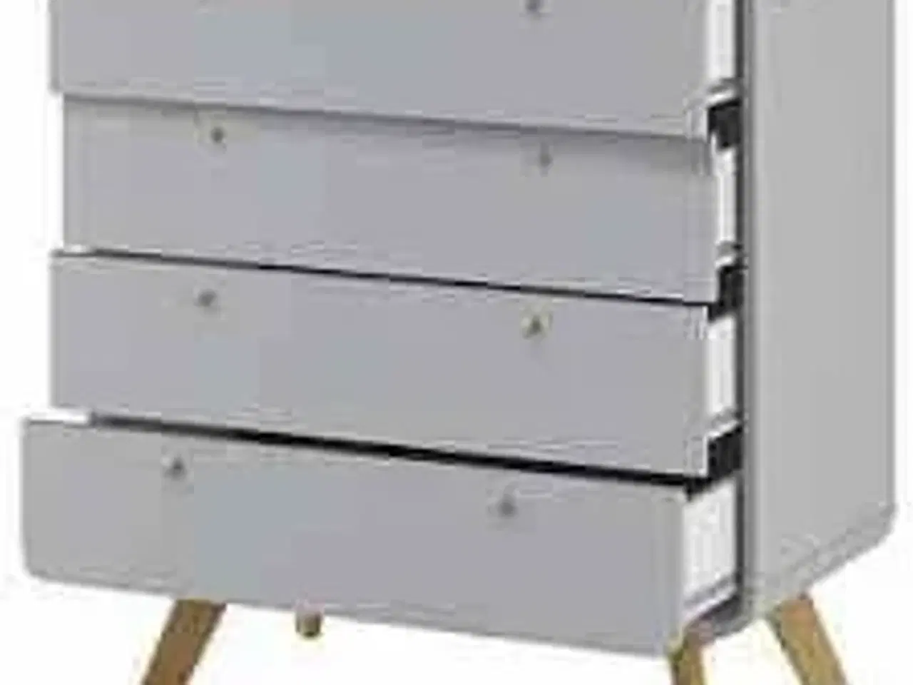 Billede 2 - Caitlin kommode med fire skuffer - grå