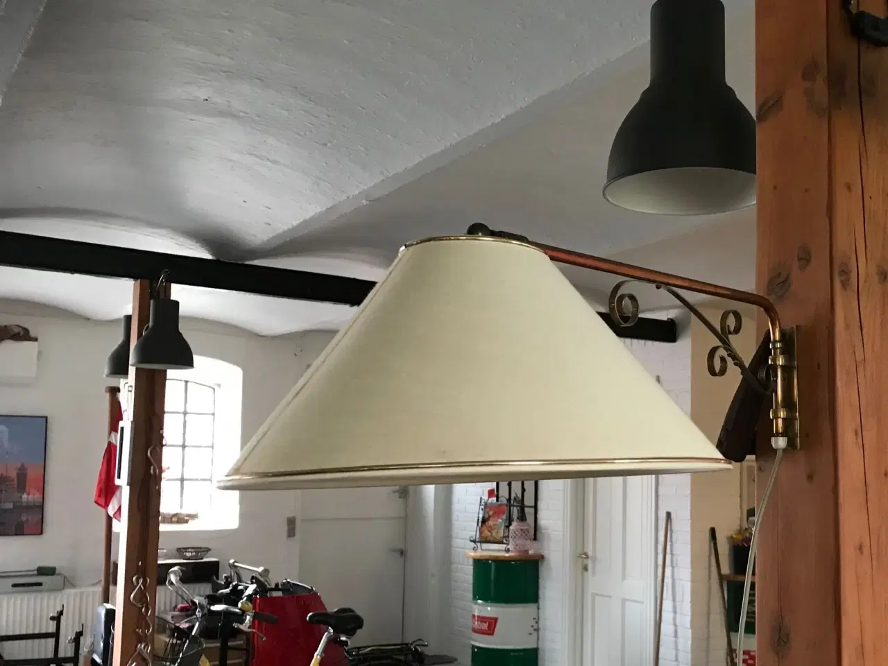 Billede 1 - Svinglampe kobber/messing