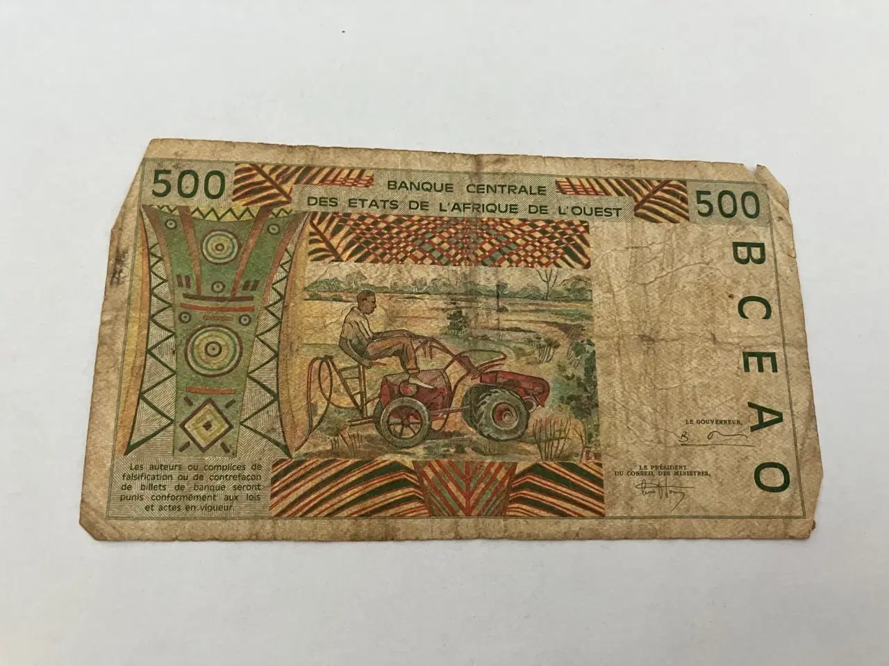 Billede 2 - 500 Francs Central African States - Dårlig stand