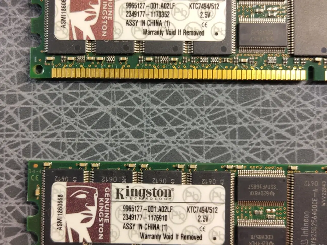 Billede 2 - 2x 512 MB Kingston DDR Registered ECC RAM