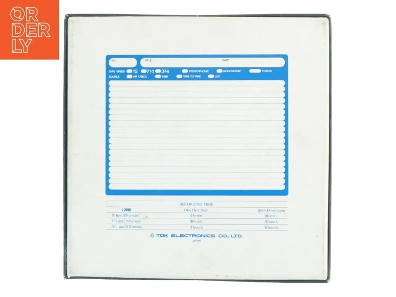 Billede 6 - TDK Audua L—3600 26,5 cm prof kvarttomme lydbånd - metalspole m NAB kerne (str. 28 x 28 x 2 cm)