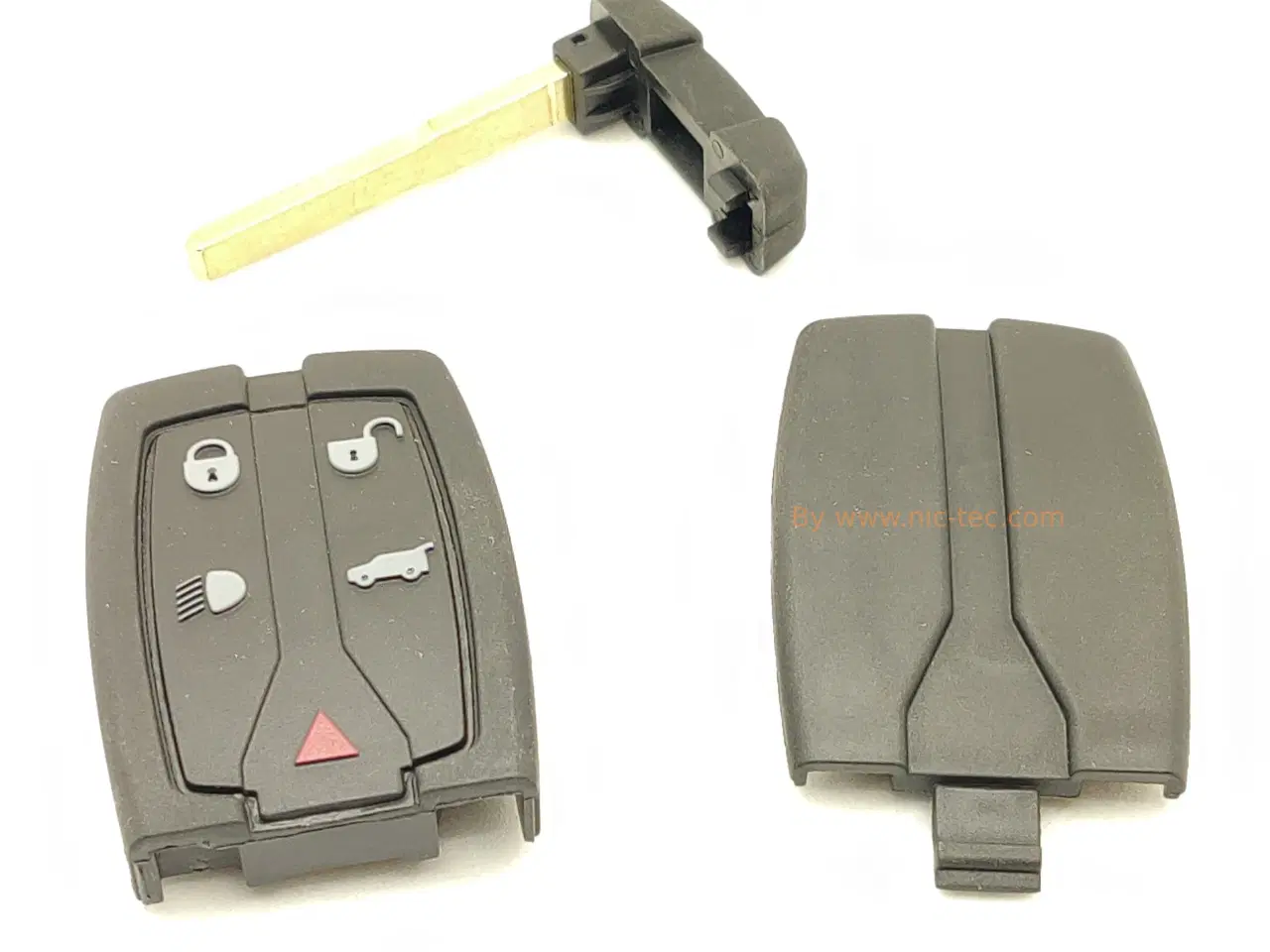 Billede 2 - Reparationssæt til Jaguar & Rover nøgle i sort plast hus