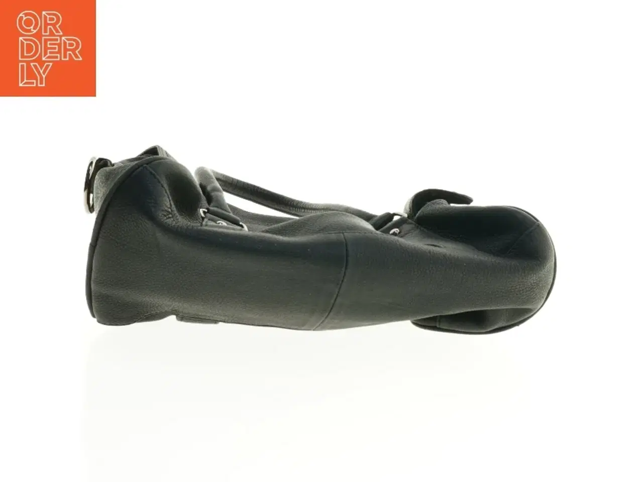 Billede 3 - Sort læderhåndtaske fra Depeche (str. 30 x 27 x 11 cm)