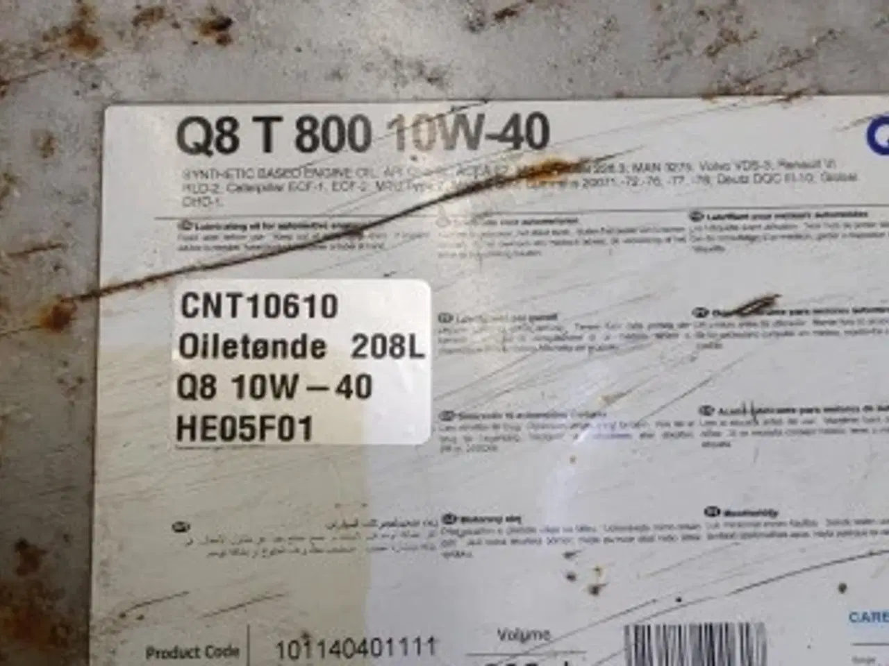 Billede 3 - Oiletønde 208L Q8 T800 10W-40