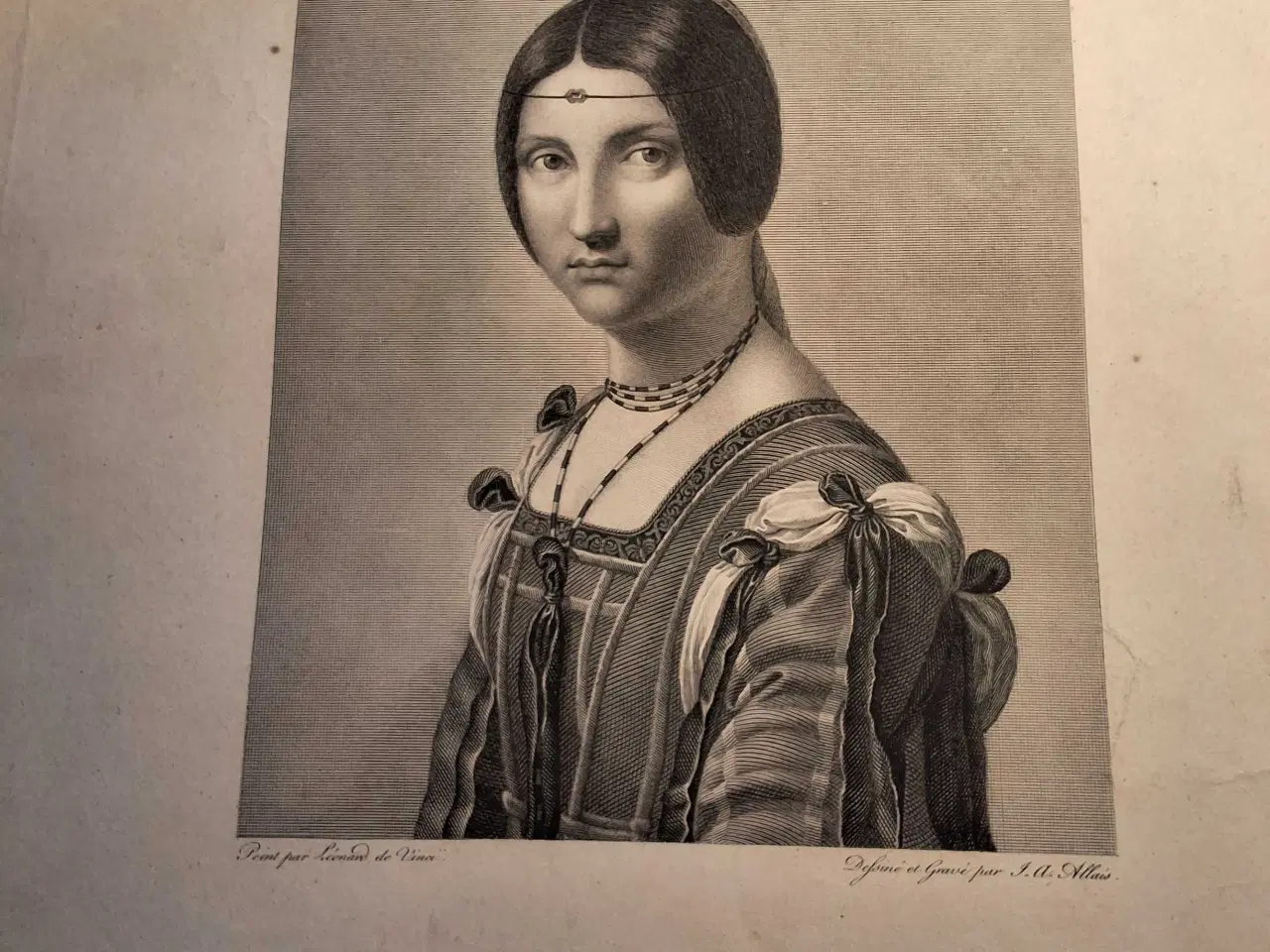 Billede 2 - Gravering. Portræt af en kvinde, La belle Fèronniè