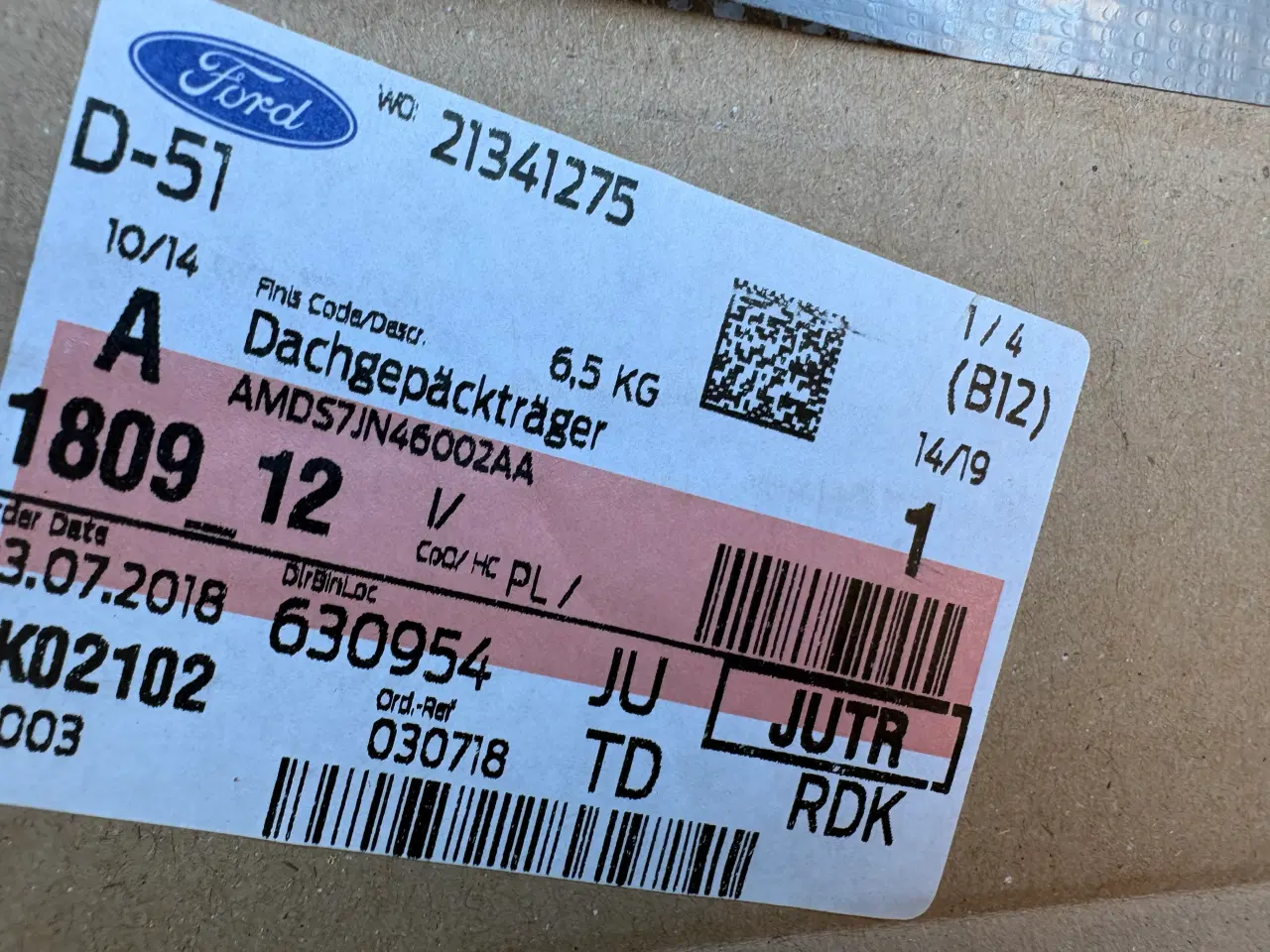 Billede 4 - Originale tagbøjler til Mondeo stv fra 2016