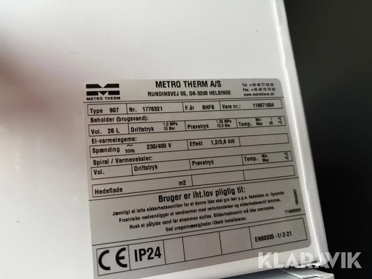 Billede 12 - Varmtvandsbeholdere Metro Therm 907 5 styk