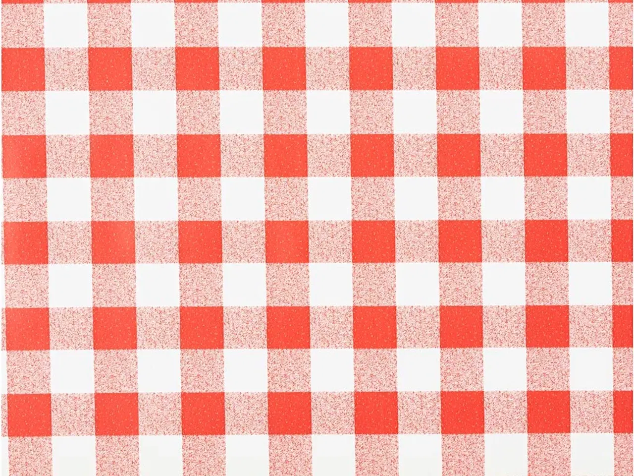 Billede 1 - Kraftig Voksdug i Rød og Hvid Tern - 140 cm x 20 m