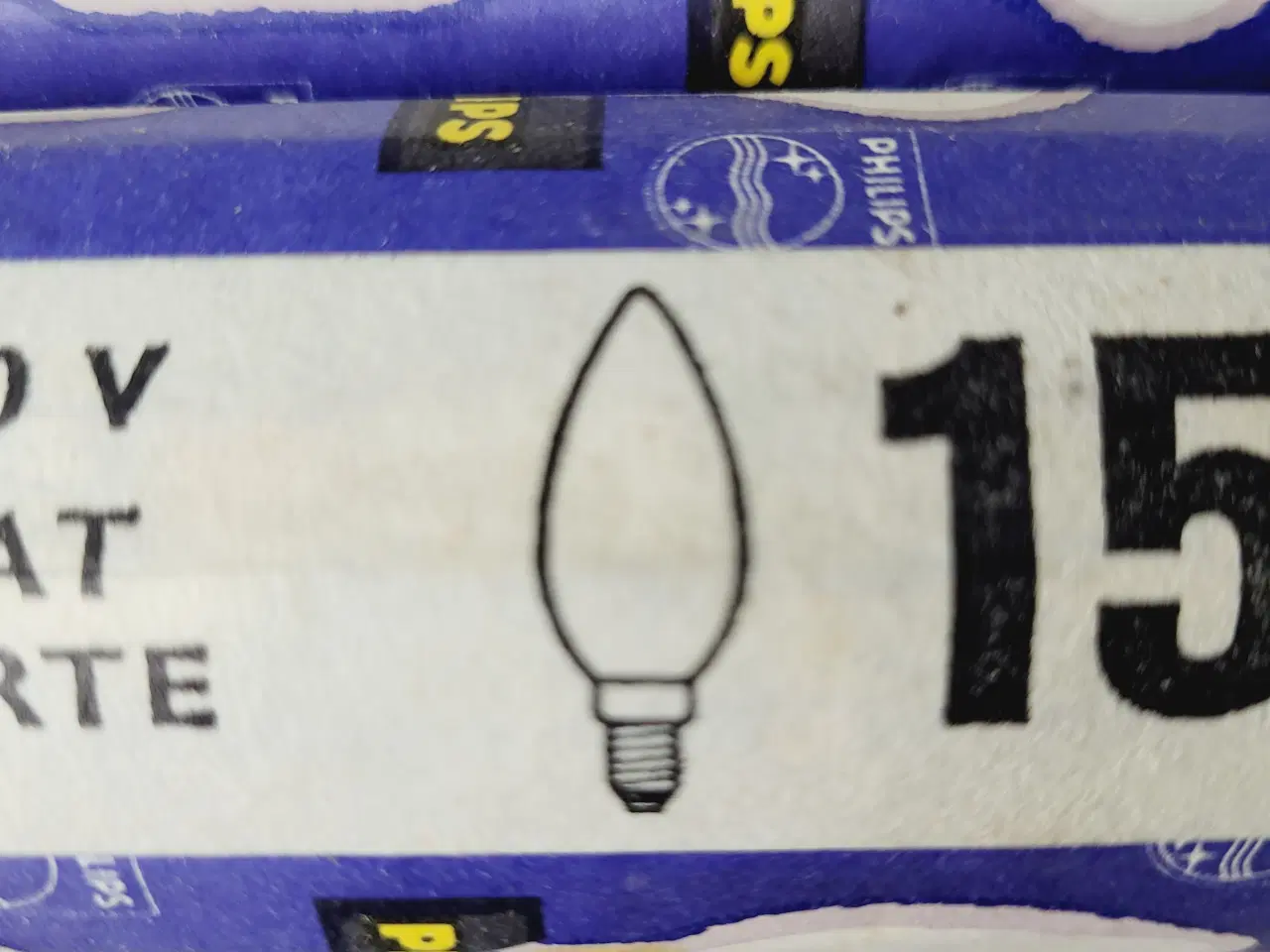 Billede 3 - ⭐️: 5 stk Vintage Philips "MAT KERTE" glødepærer –