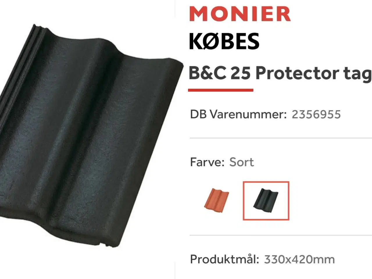 Billede 1 - B&C 25 - KØBES - TAGSTEN DOBBELT S Protector Sort