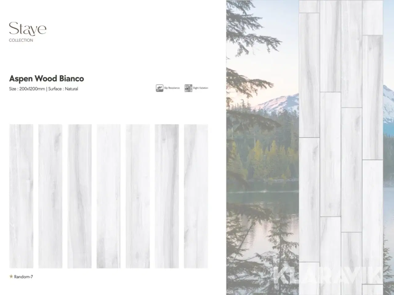 Billede 1 - Porcelæns fliser aspen wood blanca