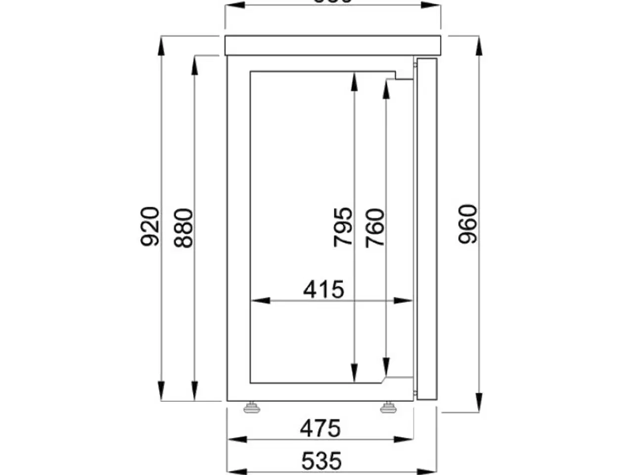 Billede 2 - Barkølebord med 3 glas døre – 500 liter