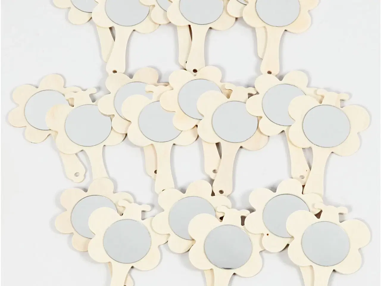 Billede 1 - Håndspejle i Lyst Træ - 20 stk. Pakke