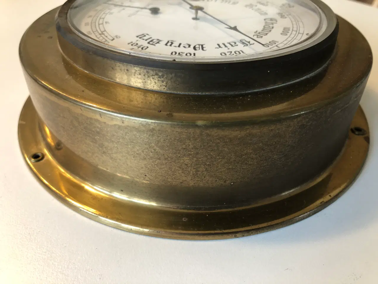 Billede 4 - Barometer og termometer i messing