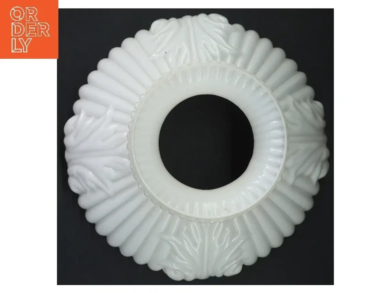 Billede 3 - Hvid lampeskærm i glas (str. Ø 20x17 cm)