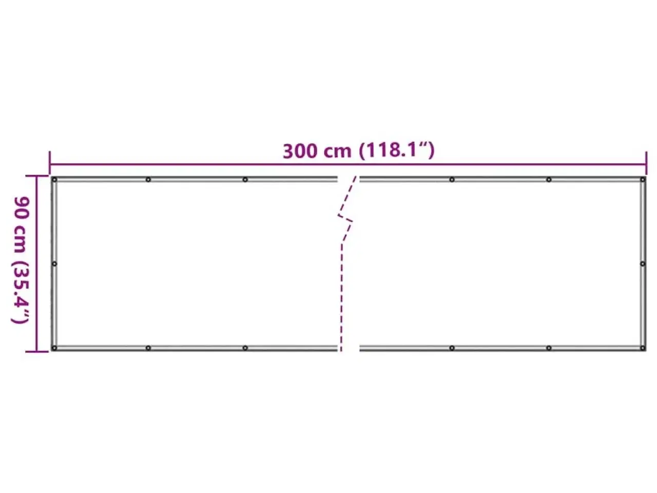 Billede 6 - Altanafskærmning 90x300 cm oxfordstof beige