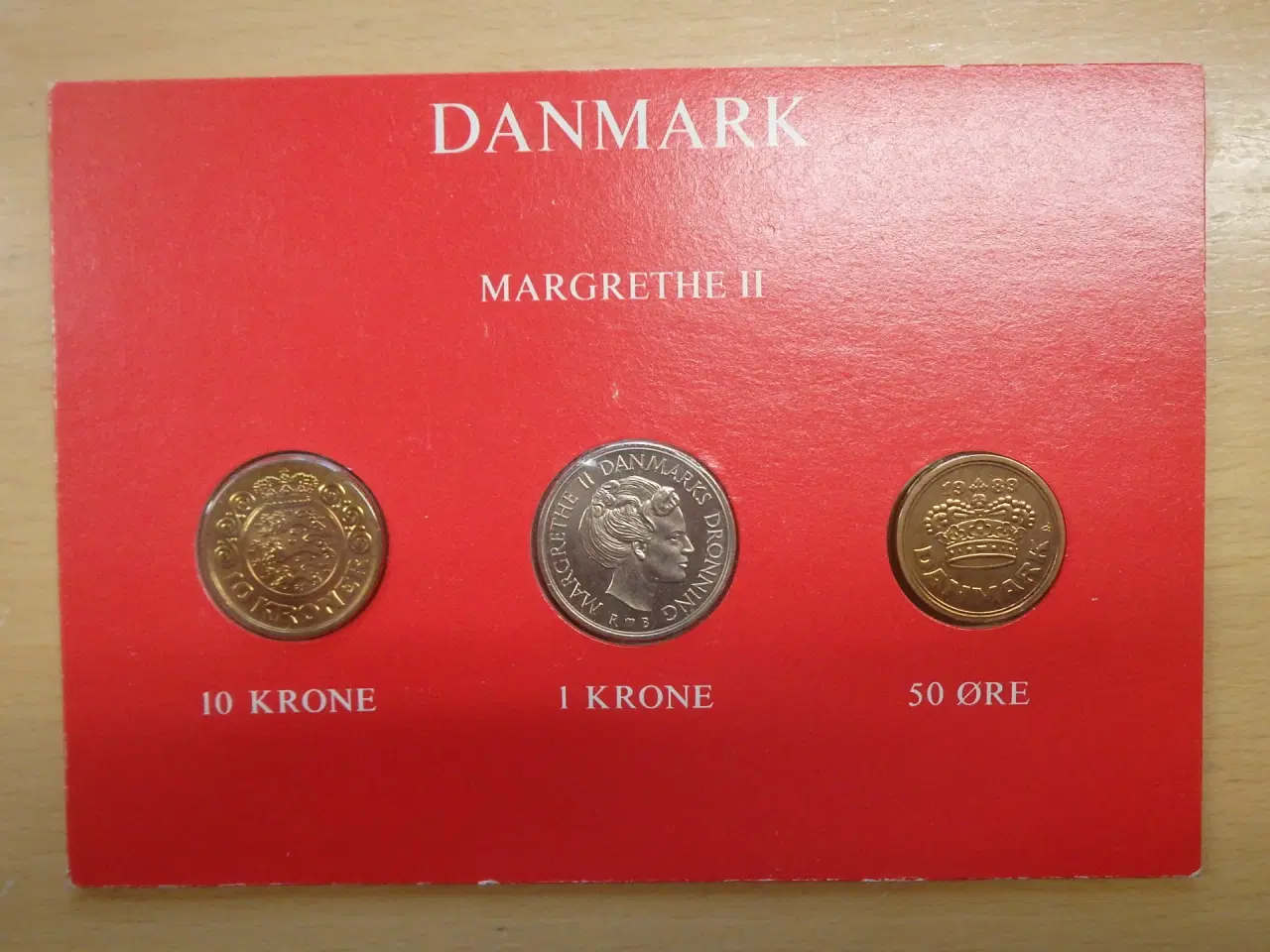 Billede 3 - 1989 Dr. Margrethe de II Det røde møntsæt fra DK