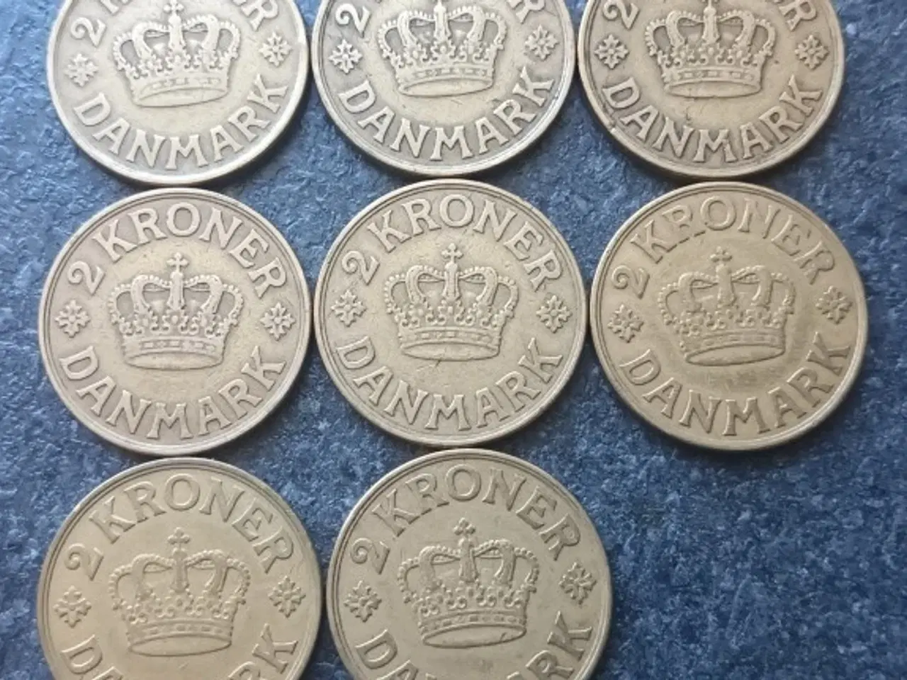 Billede 2 - 2 Kr 1924 til 1941 komplet serie 8 stk