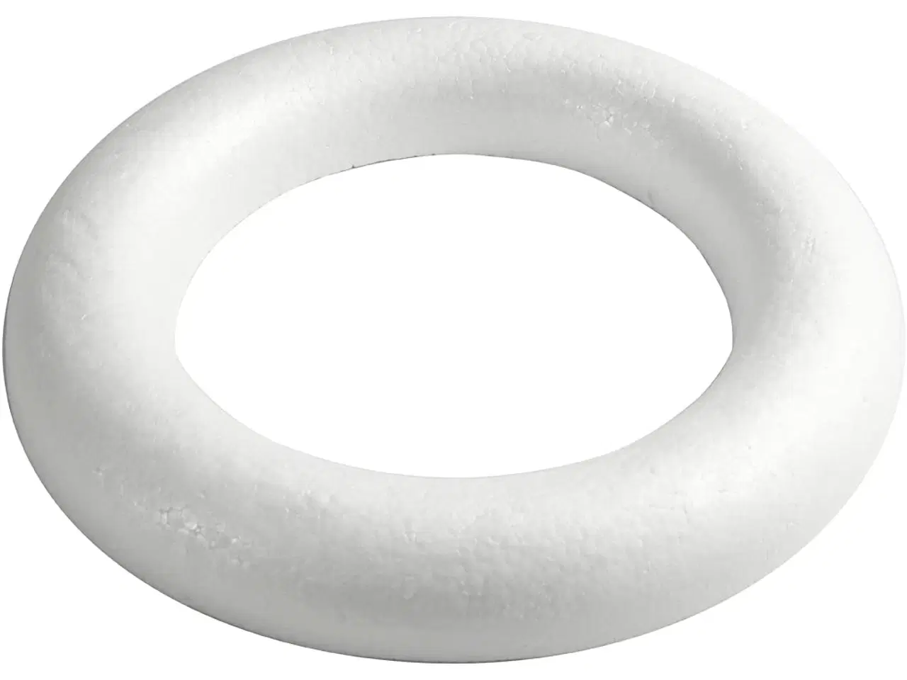 Billede 1 - Ring med flad bagside, str. 35 cm, tykkelse 46 mm, hvid, 1 stk.