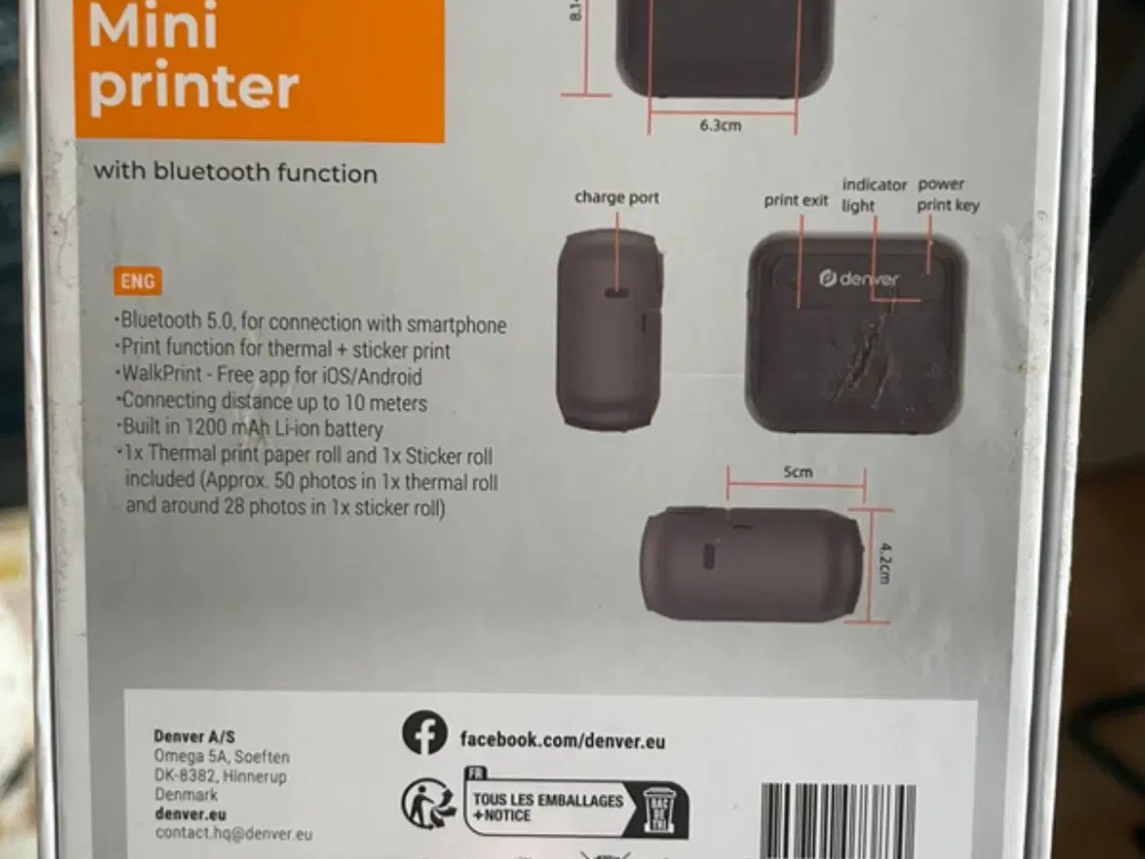 Billede 2 - Mini printer til mobil