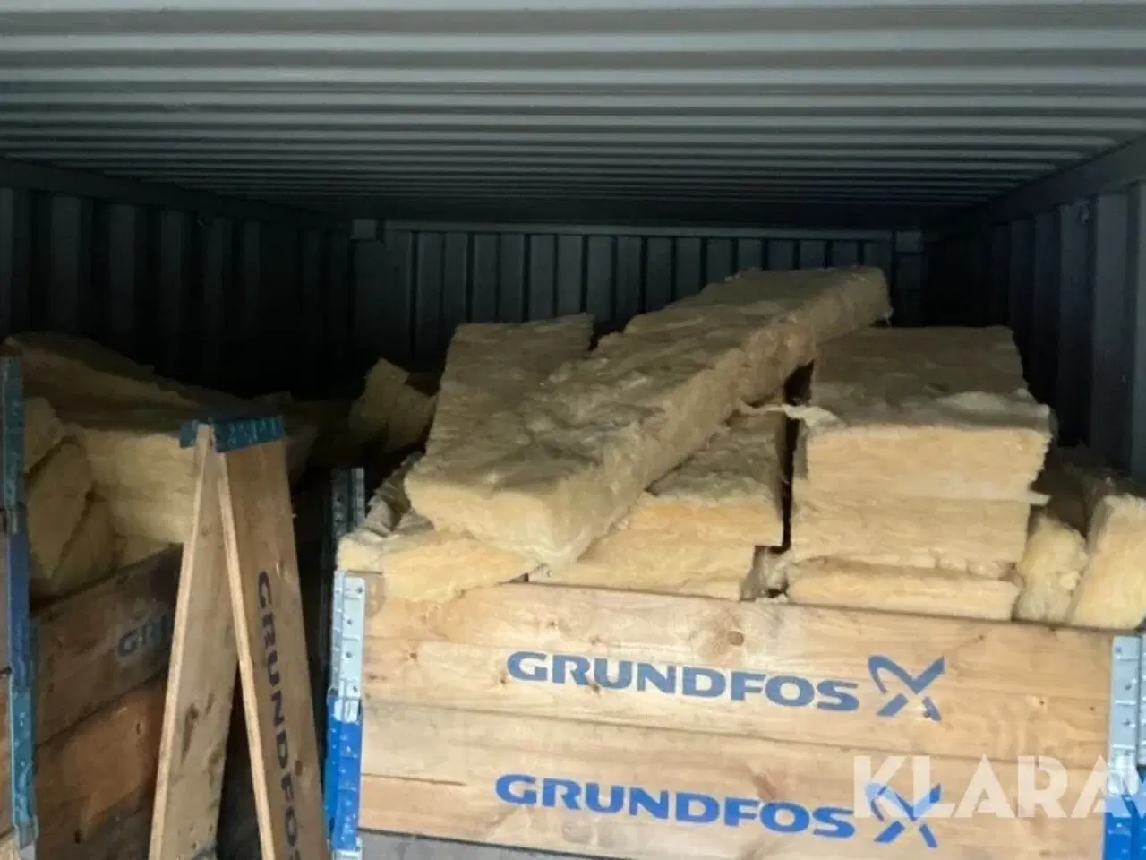 Billede 3 - 8 paller isolering inkl paller/pallerammer