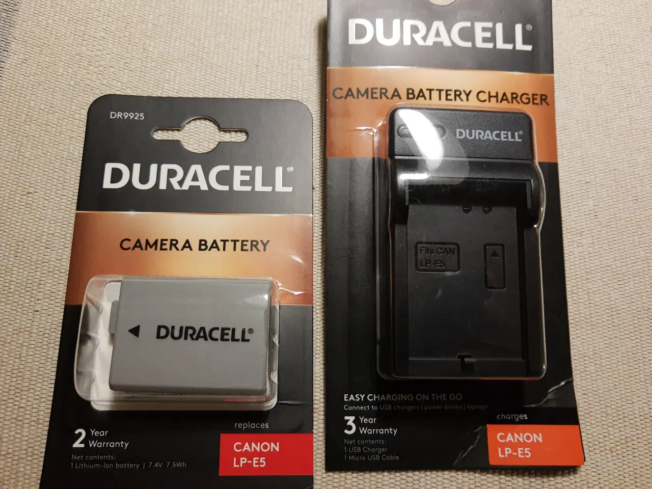 Billede 1 - Canon kamera batteri og oplader Duracell