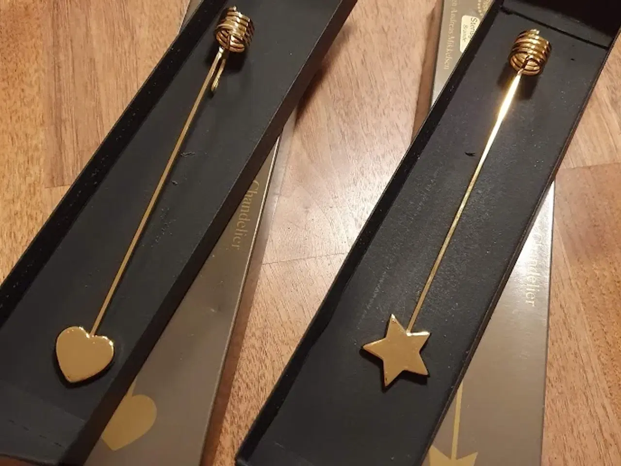 Billede 1 - Georg Jensen lysholdere 1990 - forgyldt 